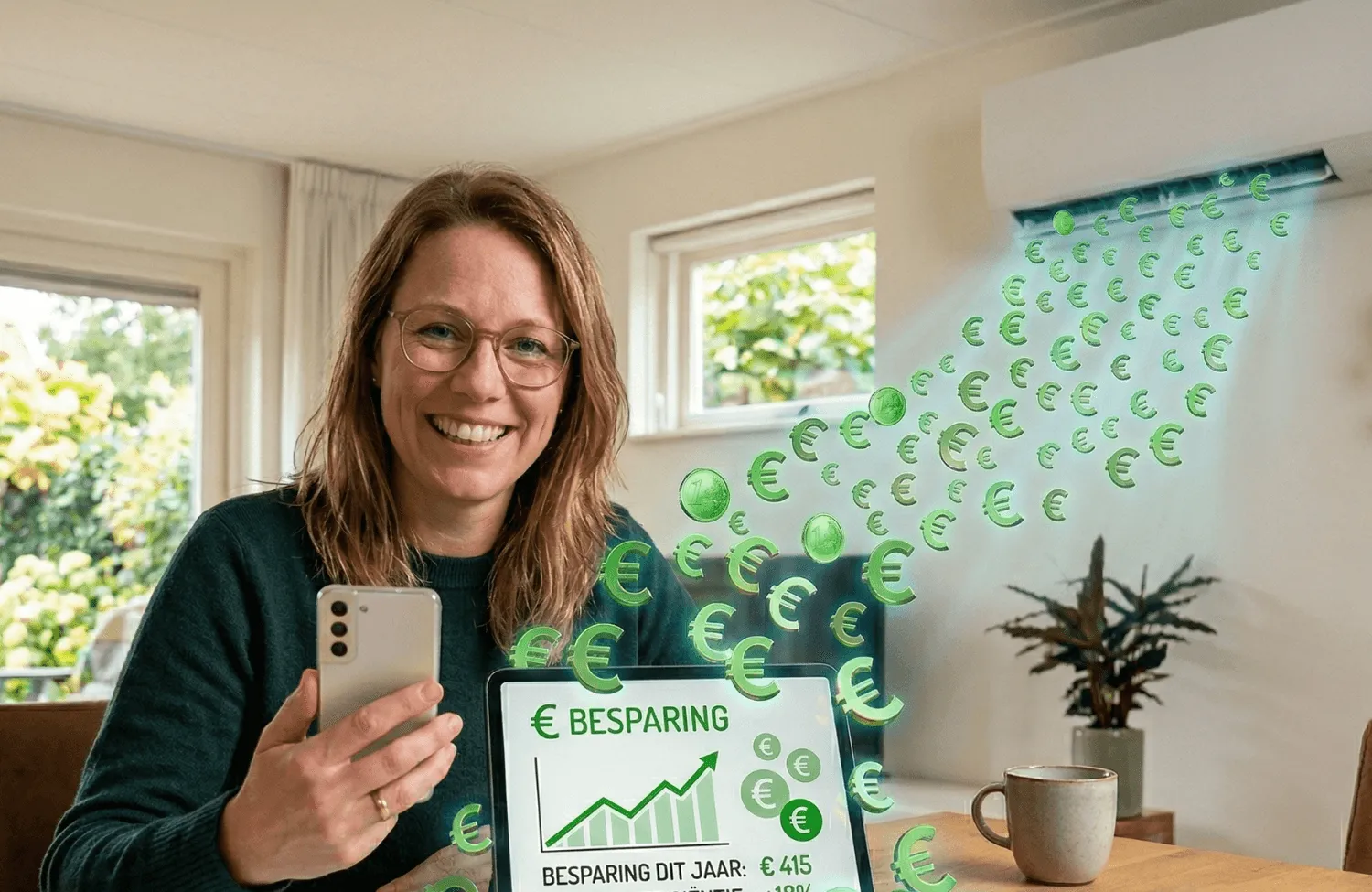 Bespaar op gas door te verwarmen met airco